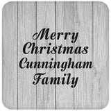 Merry Christmas Cunningham Family - Drink Coaster F