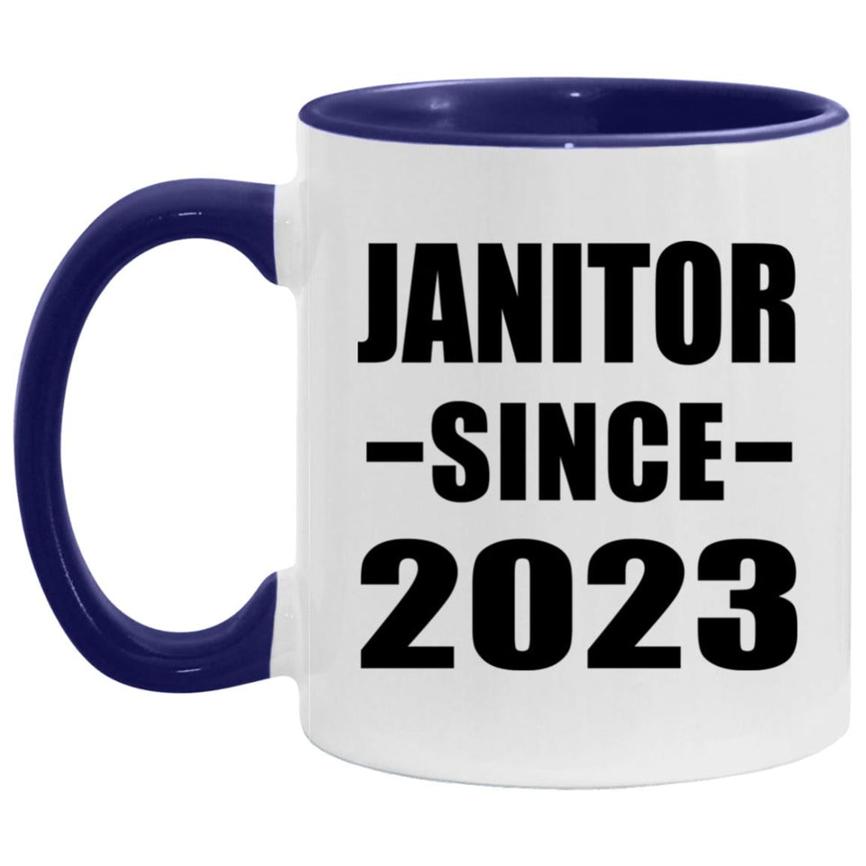Janitor Since 2023 - 11oz Accent Mug Purple