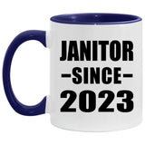 Janitor Since 2023 - 11oz Accent Mug Purple