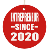 Entrepreneur Since 2020 - Circle Ornament