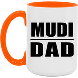 Mudi Dad - 15oz Accent Mug Orange