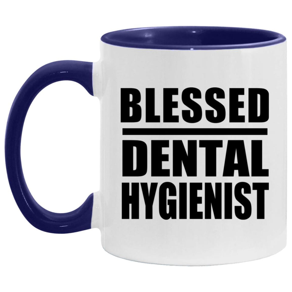 Blessed Dental Hygienist - 11oz Accent Mug Purple
