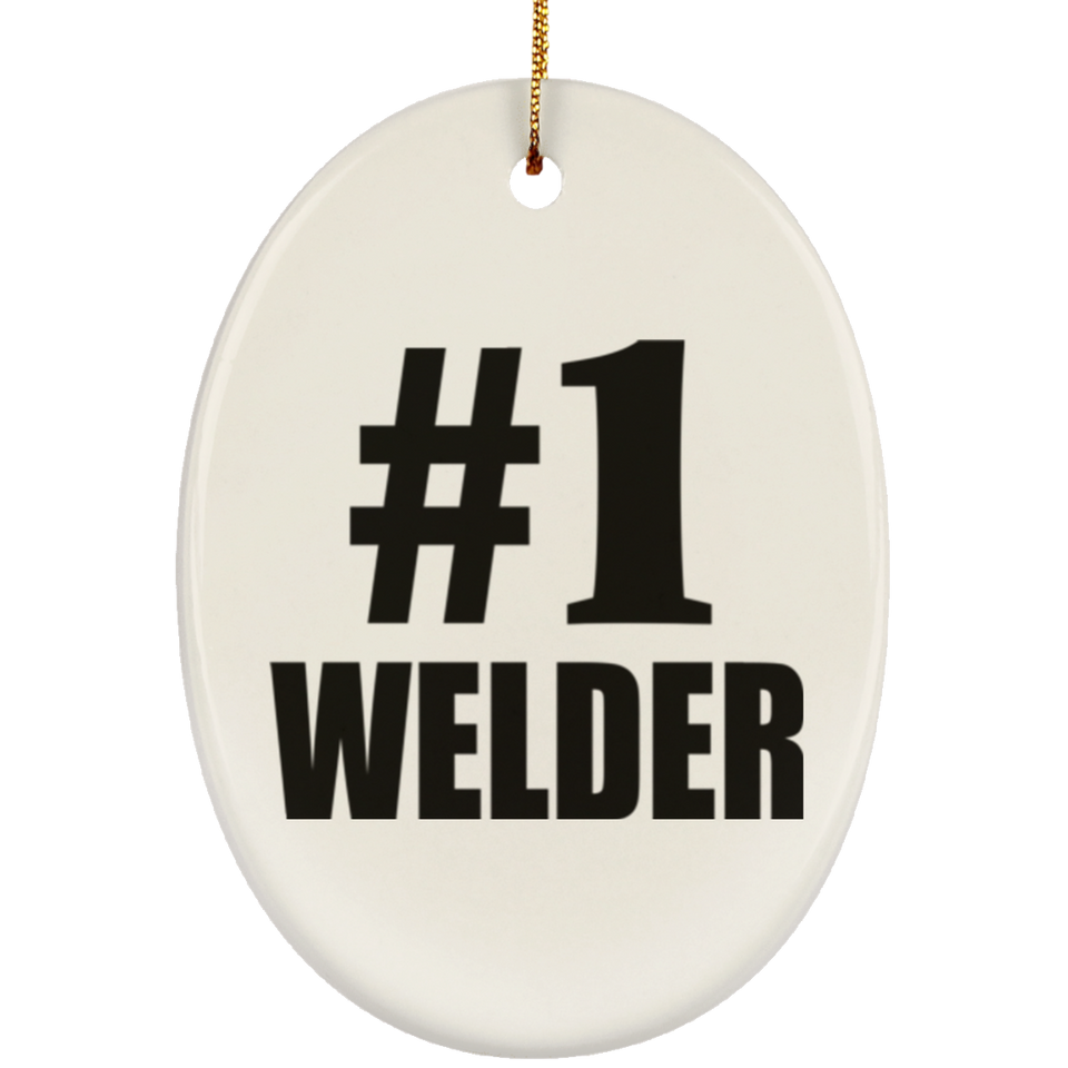 Number One #1 Welder - Oval Ornament