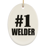 Number One #1 Welder - Oval Ornament