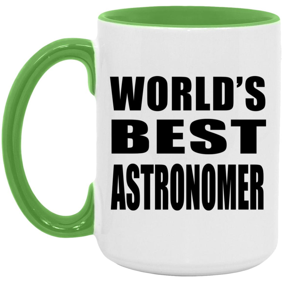 World's Best Astronomer - 15oz Accent Mug Green