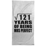 11th Anniversary Square Root of 121 Years of Mrs Perfect - Hand Towel