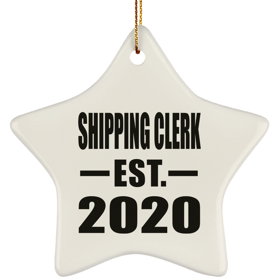 Shipping Clerk Established EST. 2020 - Star Ornament