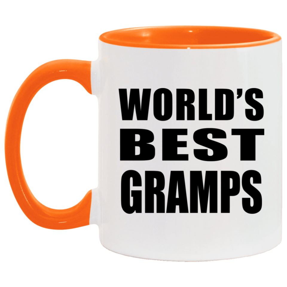 World's Best Gramps - 11oz Accent Mug Orange