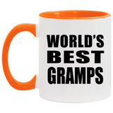 World's Best Gramps - 11oz Accent Mug Orange