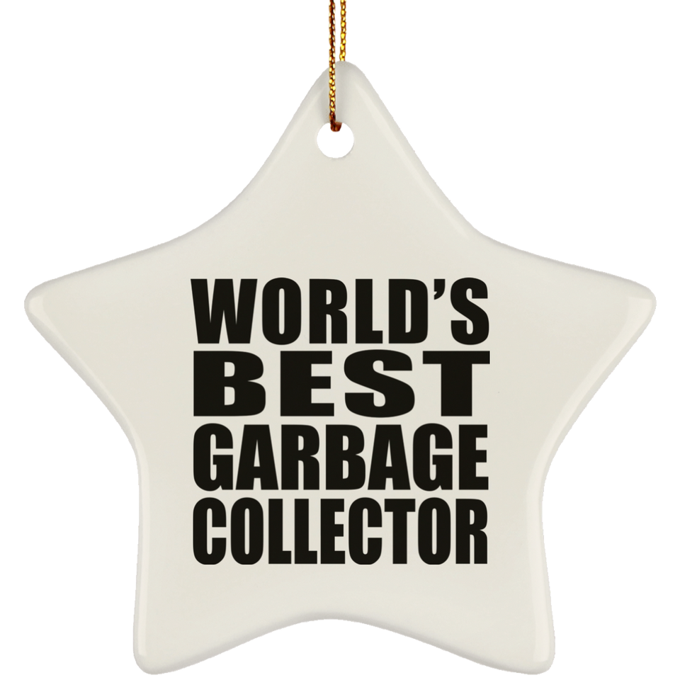 World's Best Garbage Collector - Star Ornament