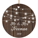 Mr & Mrs Freeman 2018 - Circle Ornament