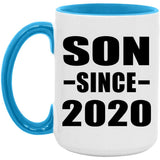 Son Since 2020 - 15oz Accent Mug Blue