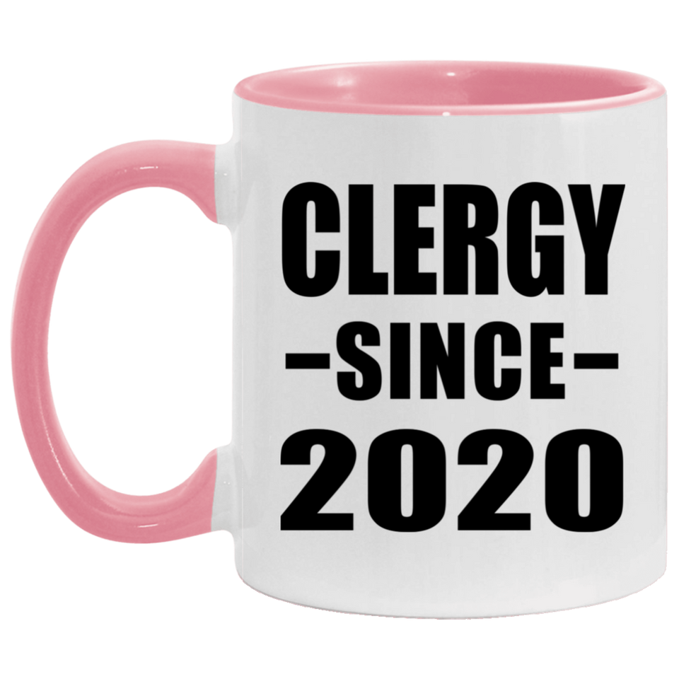 Clergy Since 2020 - 11oz Accent Mug Pink