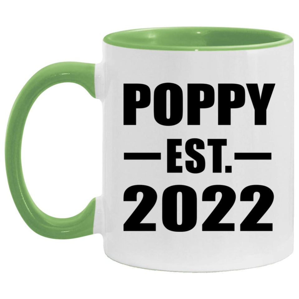Poppy Established EST. 2022 - 11oz Accent Mug Green