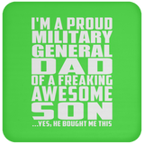 Proud Military General Dad Of Awesome Son - Drink Coaster