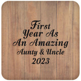 First Year As An Amazing Aunty & Uncle 2023 - Drink Coaster C