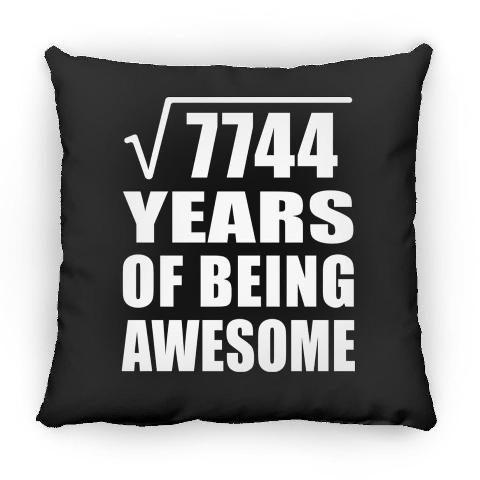 88th Birthday Square Root of 7744 Years of Being Awesome - Throw Pillow Black