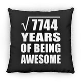 88th Birthday Square Root of 7744 Years of Being Awesome - Throw Pillow Black