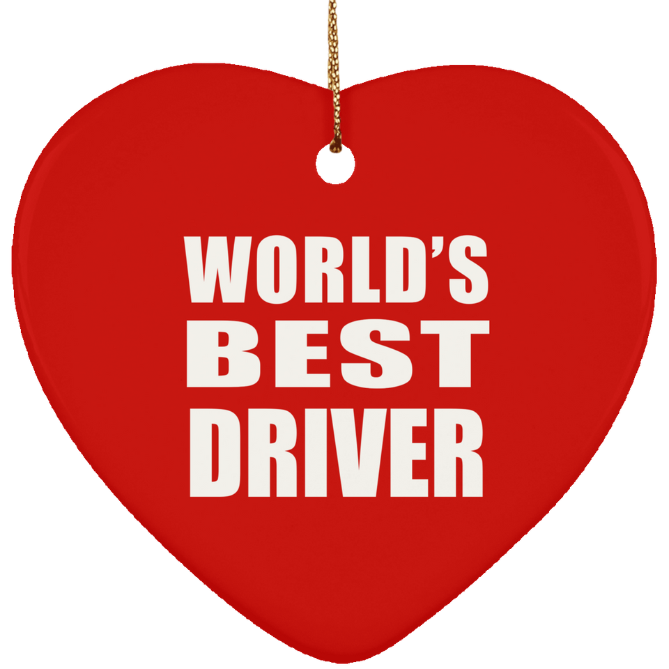 World's Best Driver - Heart Ornament