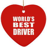 World's Best Driver - Heart Ornament
