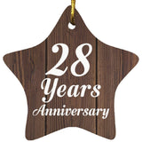 28th Anniversary 28 Years Anniversary - Star Ornament D