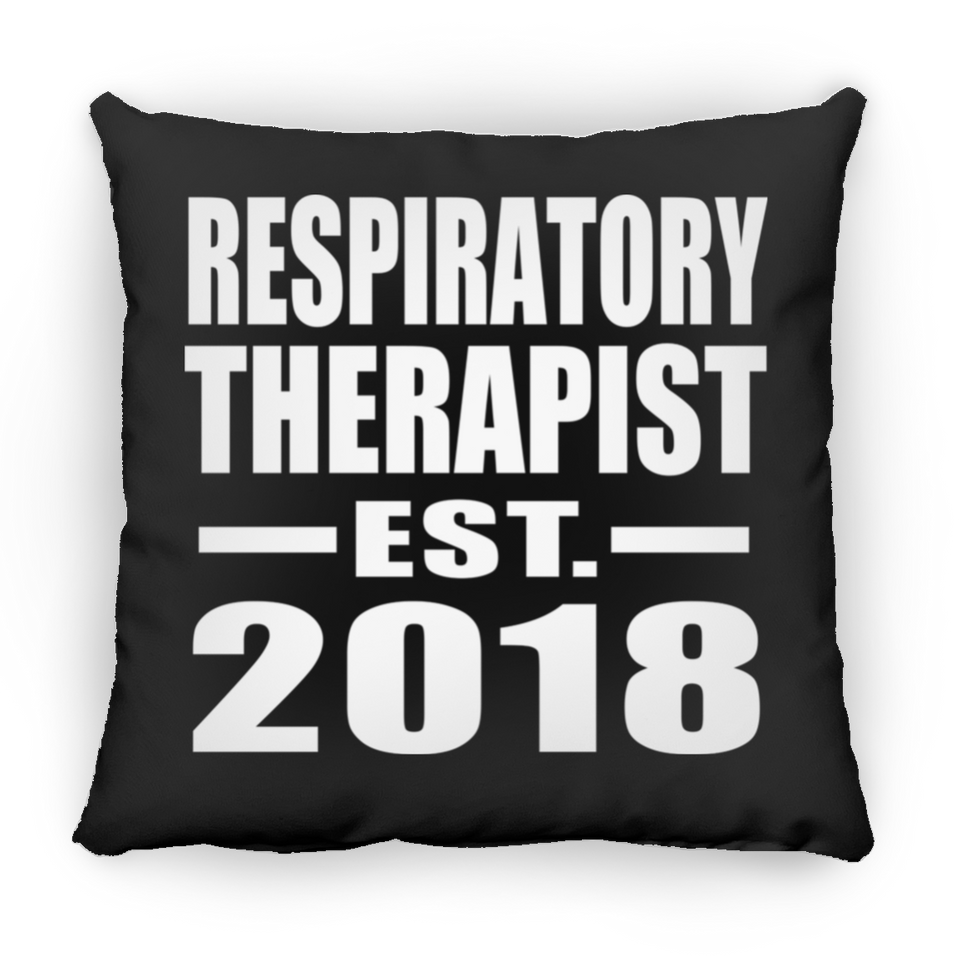 Respiratory Therapist Established EST. 2018 - Throw Pillow Black