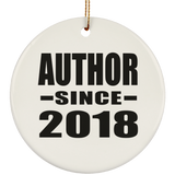 Author Since 2018 - Circle Ornament