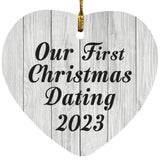 Our First Christmas Dating 2023 - Heart Ornament F