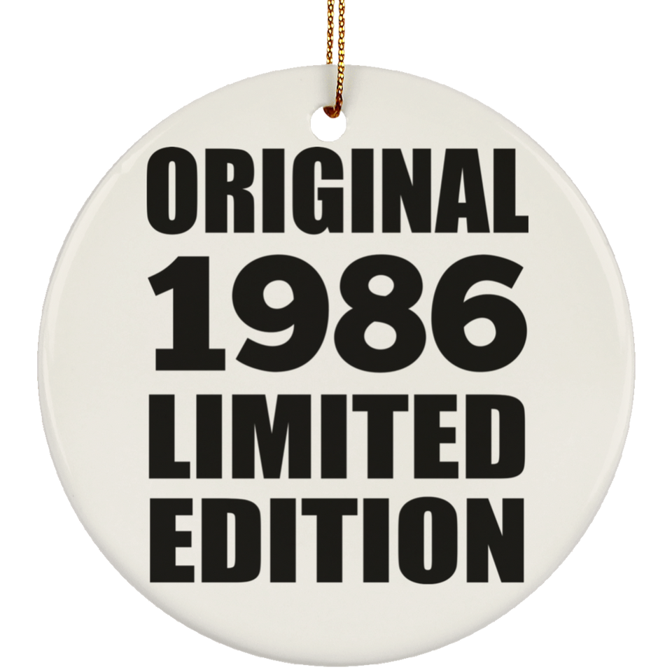 38th Birthday Original 1986 Limited Edition - Circle Ornament