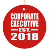 Corporate Executive Established EST. 2018 - Circle Ornament