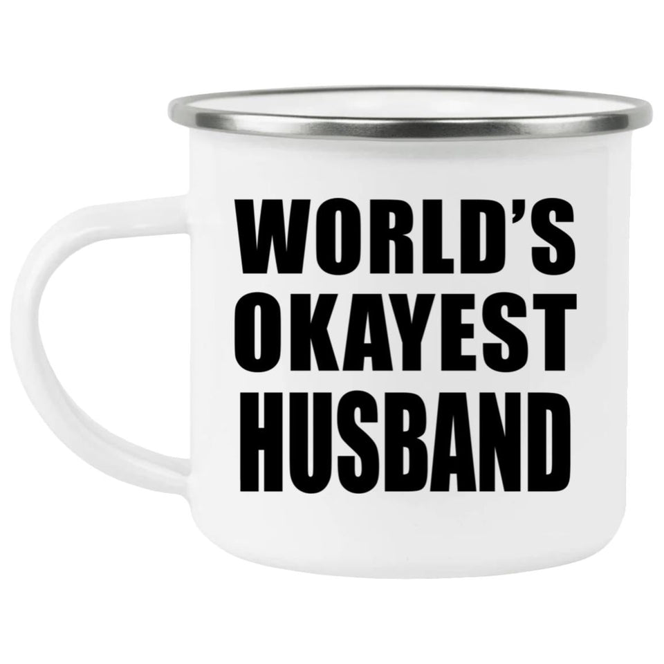 World's Okayest Husband - 12oz Camping Mug