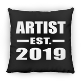 Artist Established EST. 2019 - Throw Pillow Black