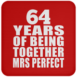 64th Anniversary 64 Years Of Being Mrs Perfect - Drink Coaster