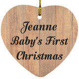 Jeanne Baby's First Christmas - Heart Ornament C