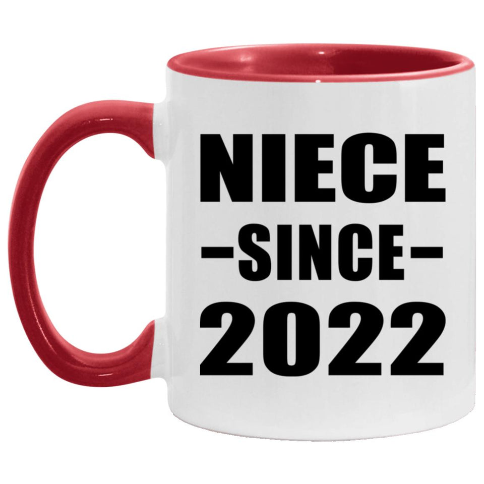 Niece Since 2022 - 11oz Accent Mug Red