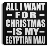 All I Want For Christmas Is My Egyptian Mau - Canvas Square