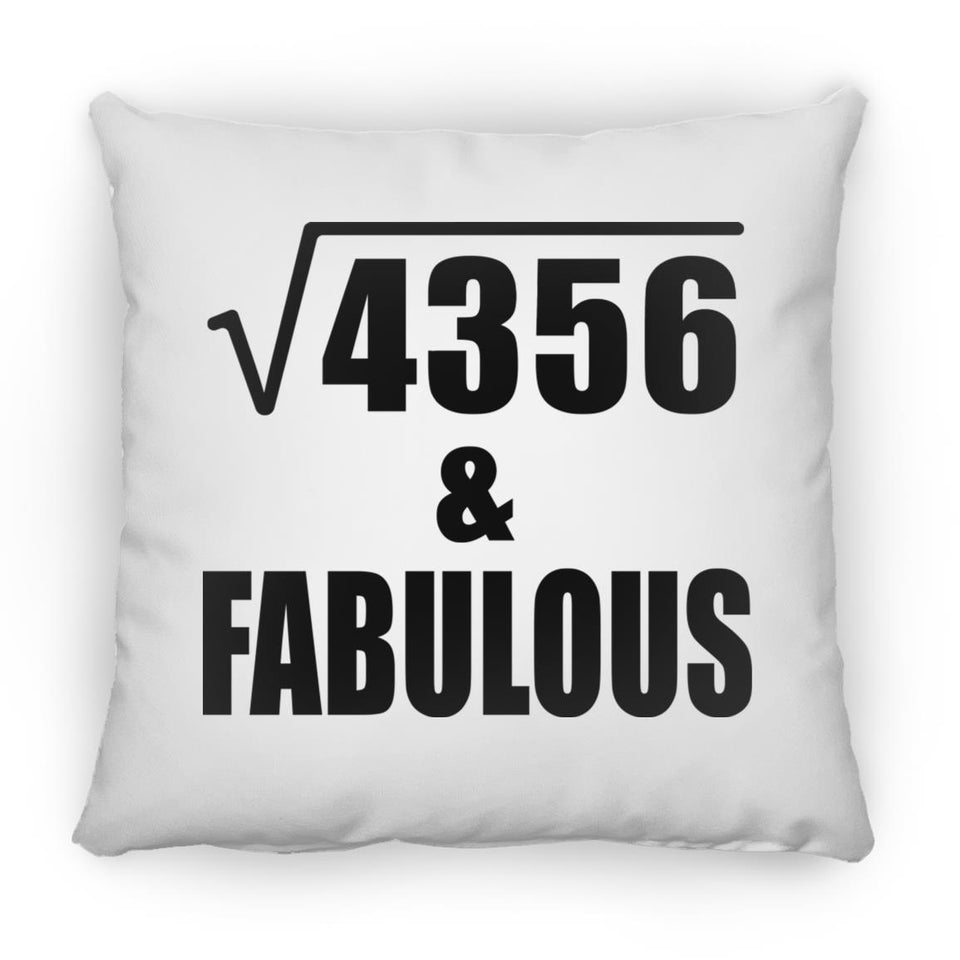 66th Birthday Square Root of 4356 & Fabulous - Throw Pillow
