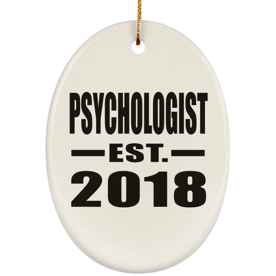Psychologist Established EST. 2018 - Oval Ornament