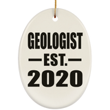 Geologist Established EST. 2020 - Oval Ornament