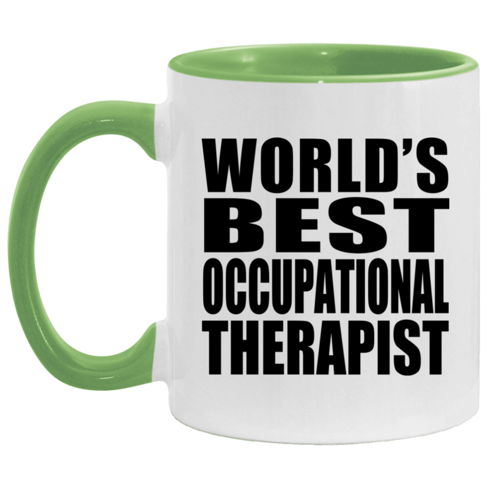 World's Best Occupational Therapist - 11oz Accent Mug Green