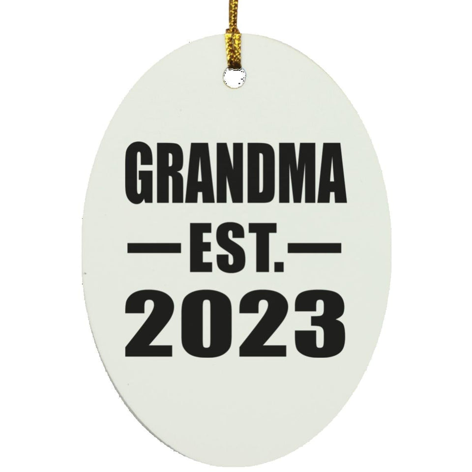 Grandma Established EST. 2023 - Oval Ornament