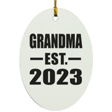 Grandma Established EST. 2023 - Oval Ornament