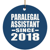 Paralegal Assistant Since 2018 - Circle Ornament
