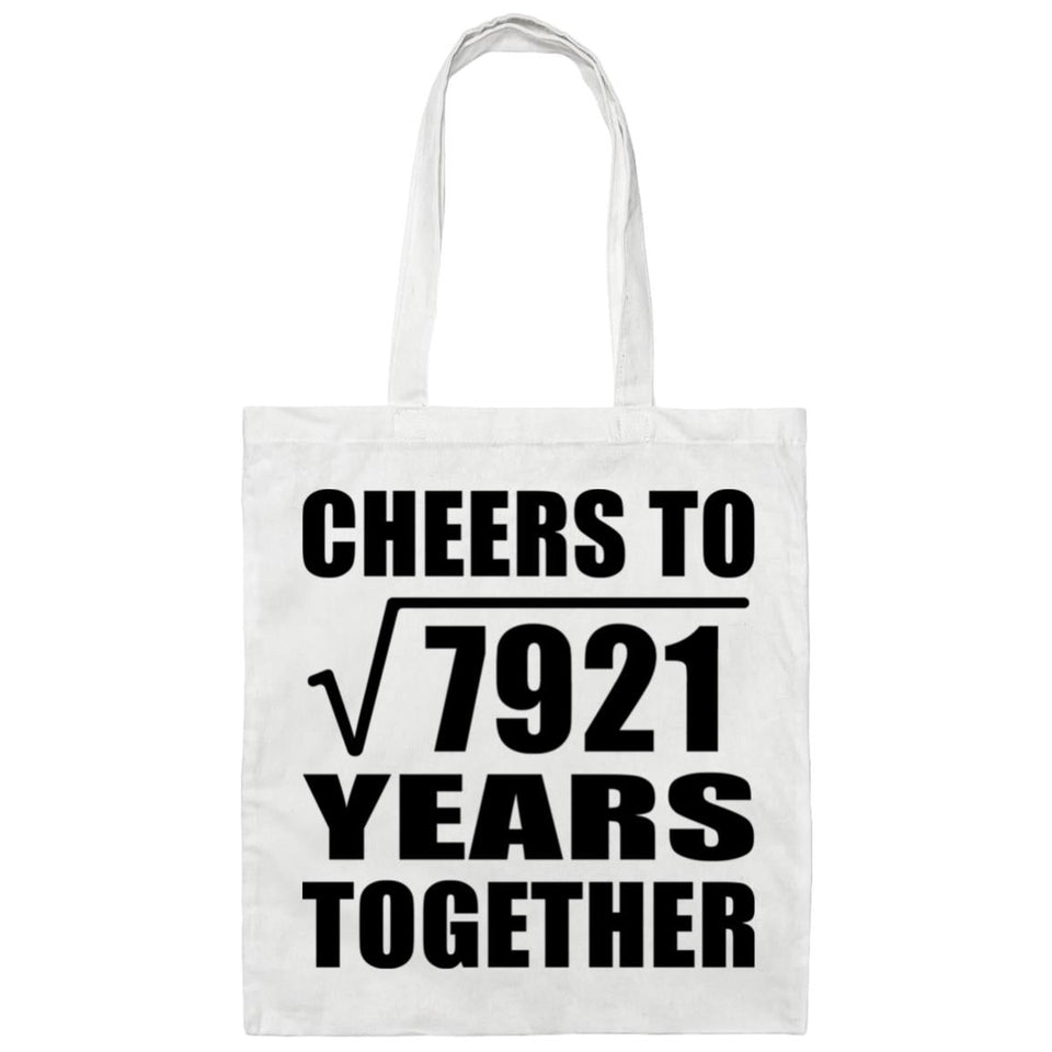 89th Anniversary Cheers To Square Root of 7921 Years Together - Tote Bag White