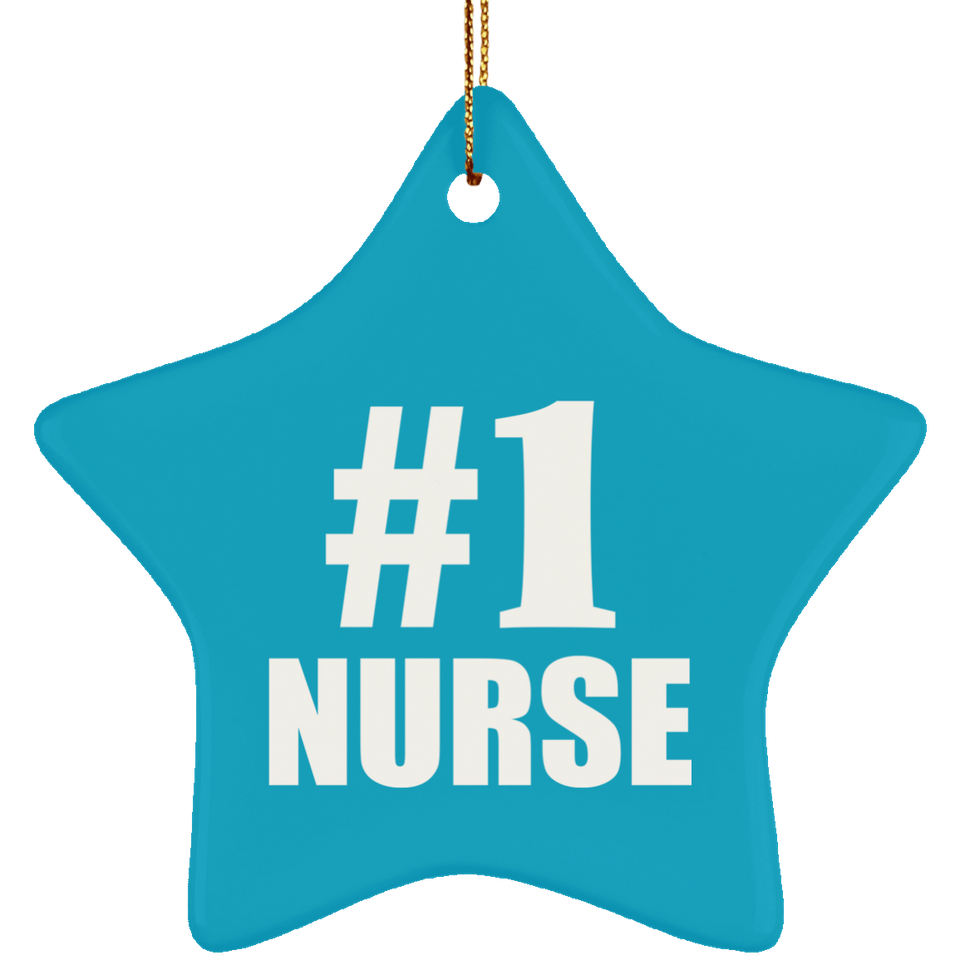 Number One #1 Nurse - Star Ornament