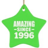 28th Birthday Amazing Since 1996 - Star Ornament