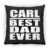 Carl Best Dad Ever - Throw Pillow Black