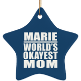 Marie World's Okayest Mom - Star Ornament