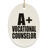 A+ Vocational Counselor - Oval Ornament