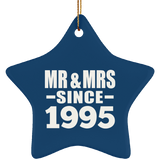 29th Anniversary Mr & Mrs Since 1995 - Star Ornament
